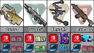 【もはや別ゲー】Switch版とPC版のAPEXの武器tierが全然違う件についてww【スイッチ武器tier表】【エーペックスレジェンズ】【シーズン10】【Apex Legends】