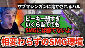 ピーキーしか拾えなかったハルがSMGの理不尽な火力にブチギレ...相変わらずSMG環境の模様【APEX翻訳】